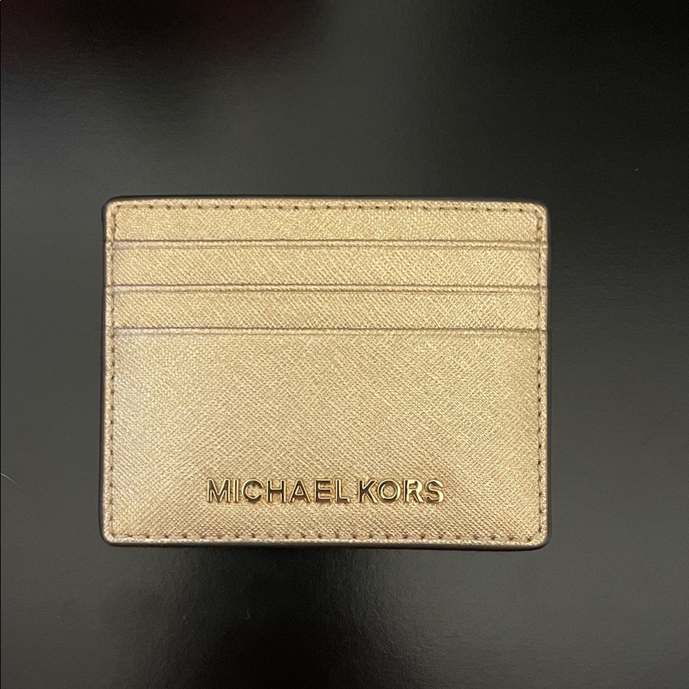 Michael Kors Metallic Gold Card Holder